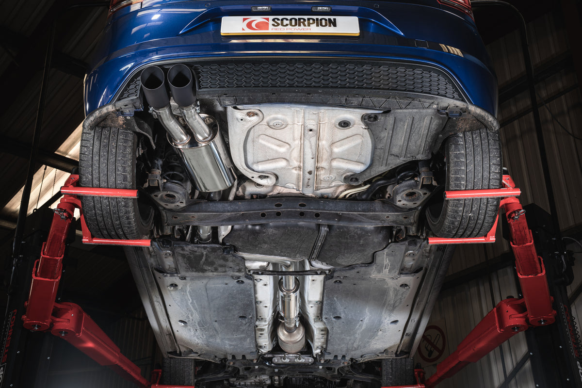 Scorpion Volkswagen Polo GTI AW GPF-Back Exhaust System with resonated design, installed on pre-facelift GPF model.