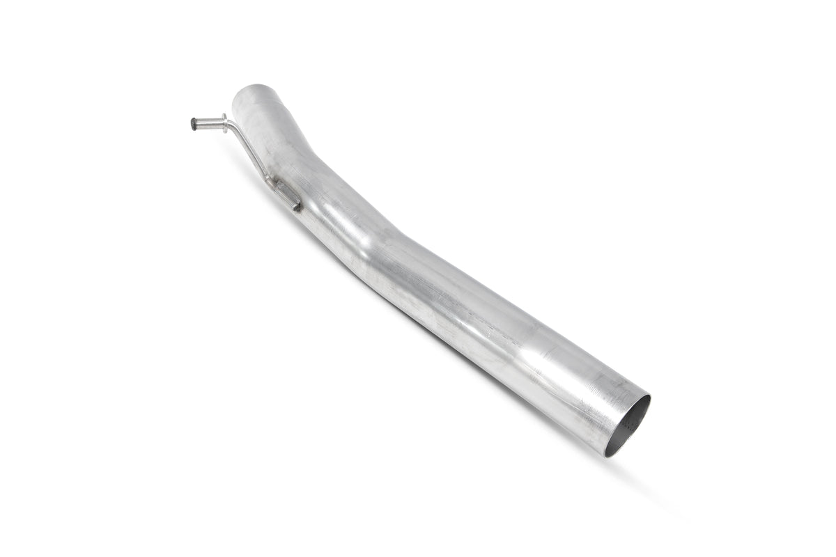 Scorpion Audi SQ2 centre silencer delete pipe in black, designed to enhance exhaust sound and performance.