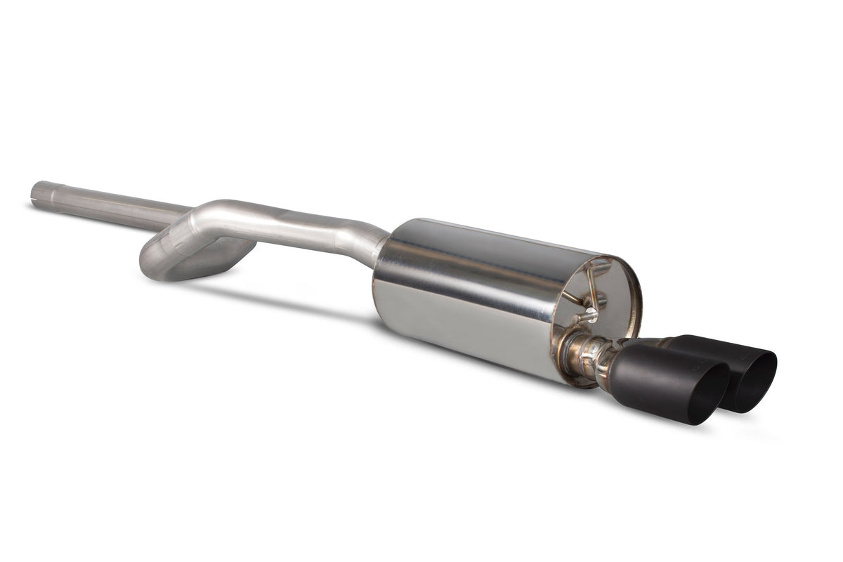 Scorpion Volkswagen Polo Gti 1.4TSi 180PS half exhaust system with non-resonated stainless steel muffler and piping installed.