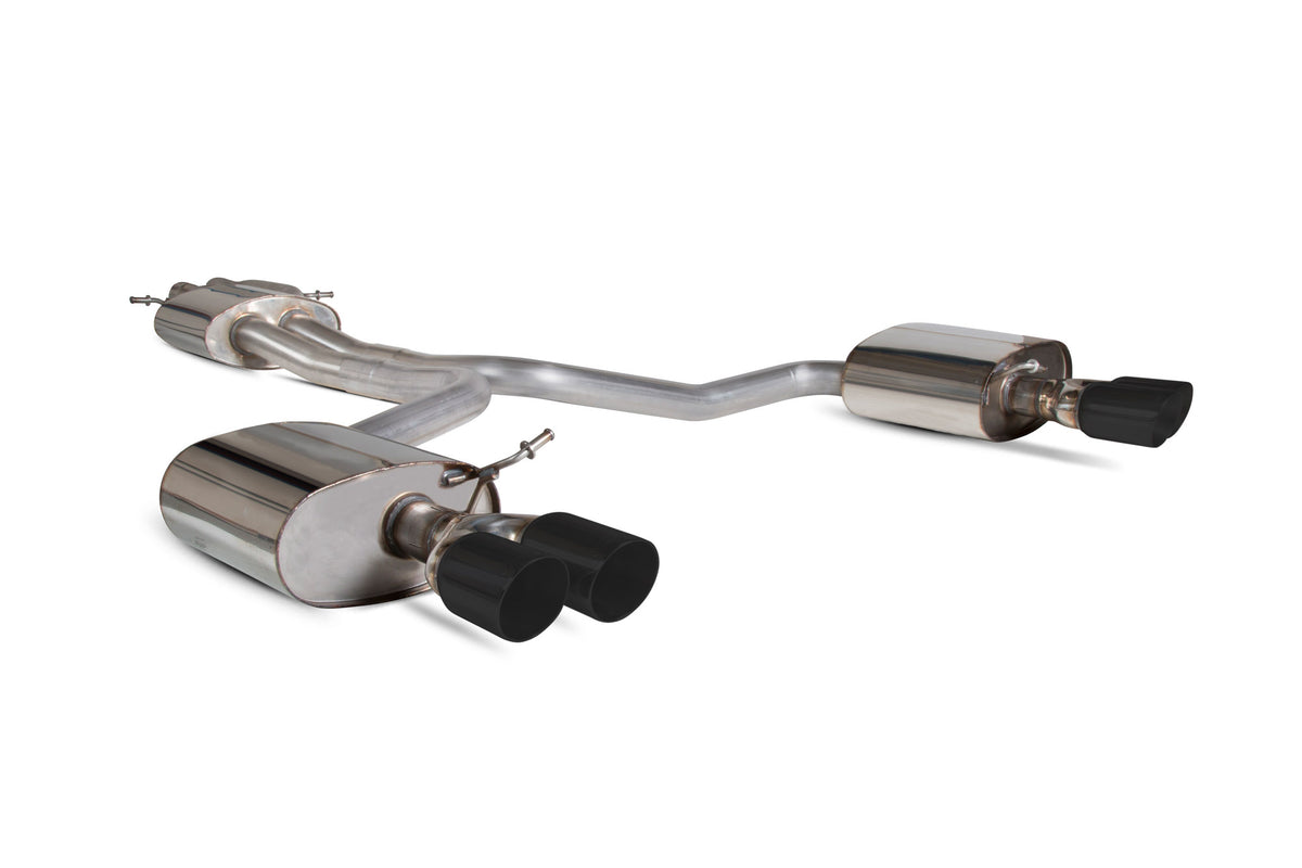 Scorpion Audi S4 B8/8.5 3.0 TFSI V6 quattro half exhaust system with resonated pipes for sedan, saloon, and Avant models.