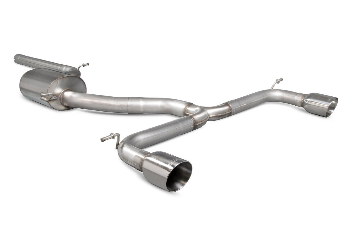 Scorpion Volkswagen Golf Mk7.5 GTI GPF-Back Exhaust System with Performance Pack, non-resonated, stainless steel, dual exhaust tips