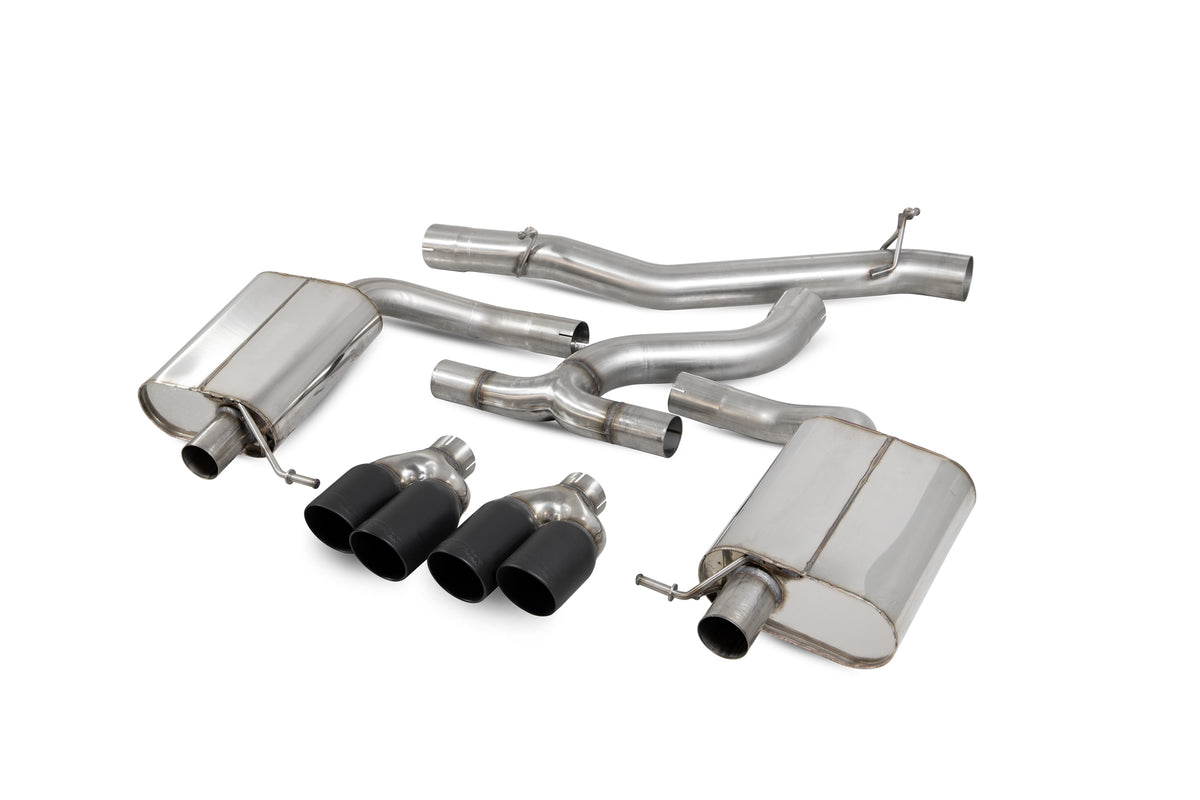 Scorpion Volkswagen Golf R Estate MK7.5 Facelift cat-back exhaust system with non-resonated GPF model, stainless steel construction.