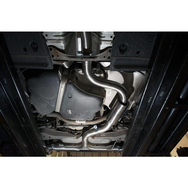 Cobra Sport VW Golf MK6 2.0 TDi Venom Box Delete GTI style cat back performance exhaust system showing the polished muffler and piping