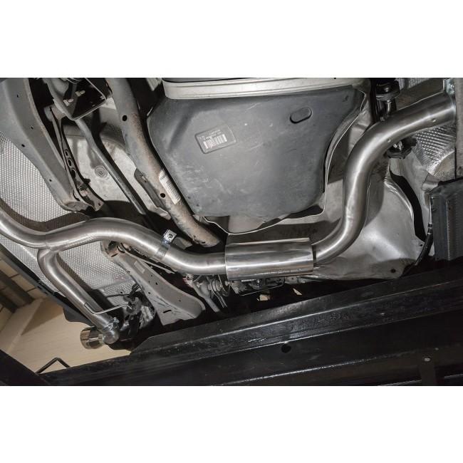 Cobra Sport VW Golf GT MK6 2.0 TDi cat back exhaust with Venom Box delete and GTI style design, black stainless steel.
