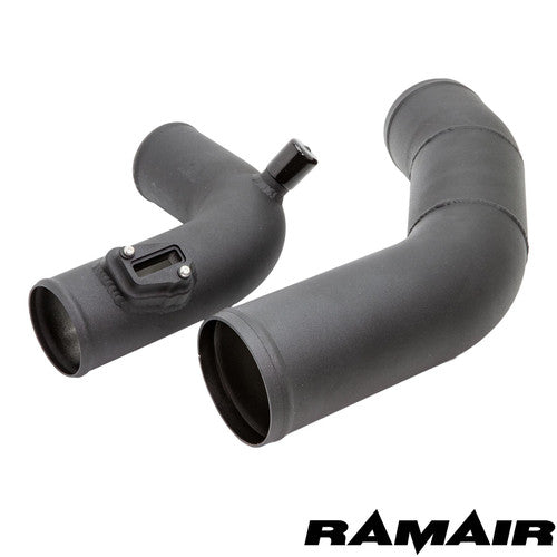 Black Ramair performance induction air filter kit for Audi TT 2.0 TFSI, featuring a sleek, high-flow air filter and intake components.
