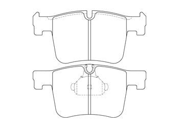 Official Endless EIP212 brake pad shape drawing