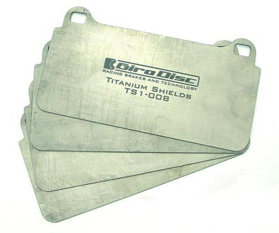 Girodisc TS-1740-4 Titanium Pad Shields for 991, 992, GT4 Rear - manufacturer reference image