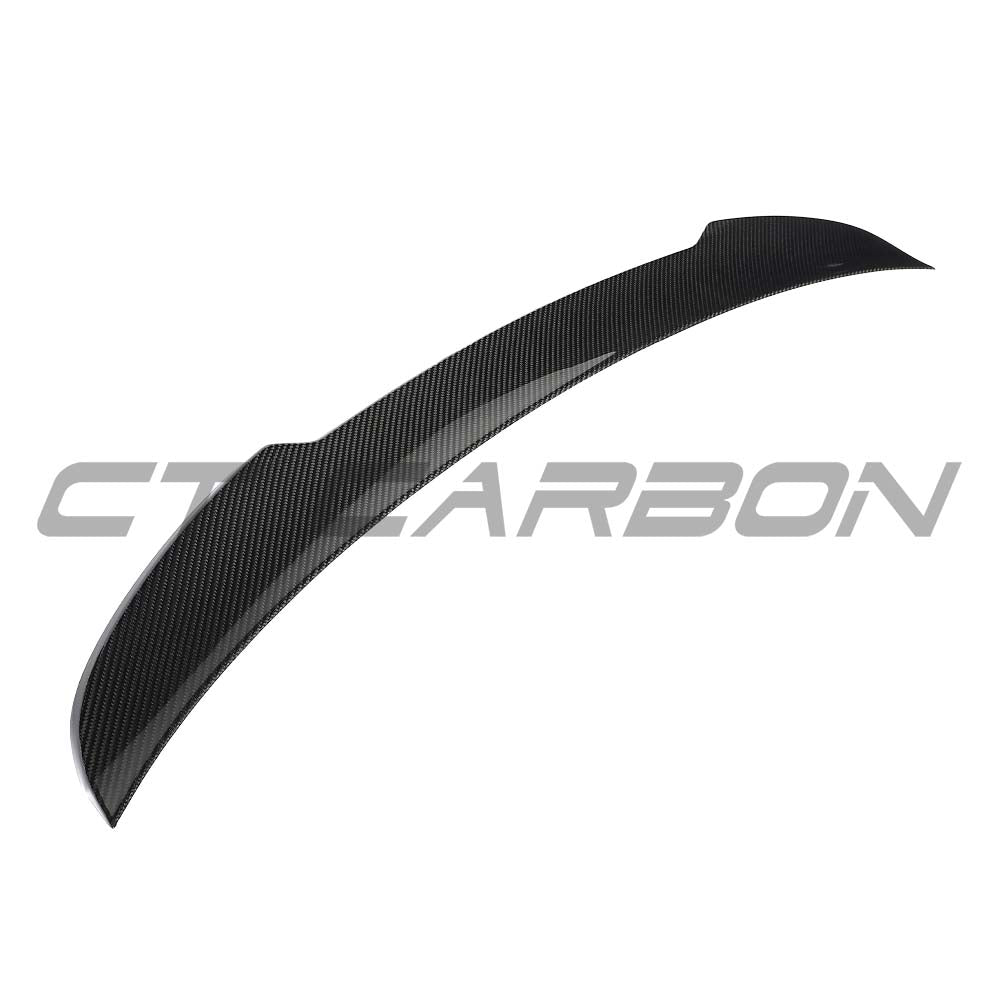 CT Carbon spoiler for Audi A5/S5/RS5 B9.5 Sportback 2016-2024 in carbon fiber, shown installed on vehicle rear.