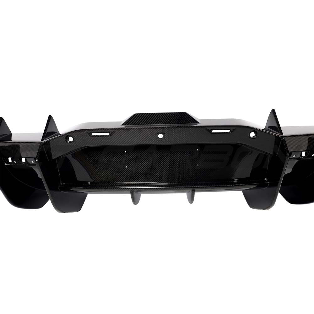 CT Carbon Lamborghini Revueltto carbon fiber rear diffuser showcasing sleek, aerodynamic design for high-performance sports cars.