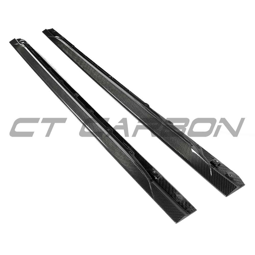 CT Carbon full carbon fiber kit for Audi RS3 8Y 2025+ facelift saloon, featuring sleek carbon fiber panels and aerodynamic design elements.