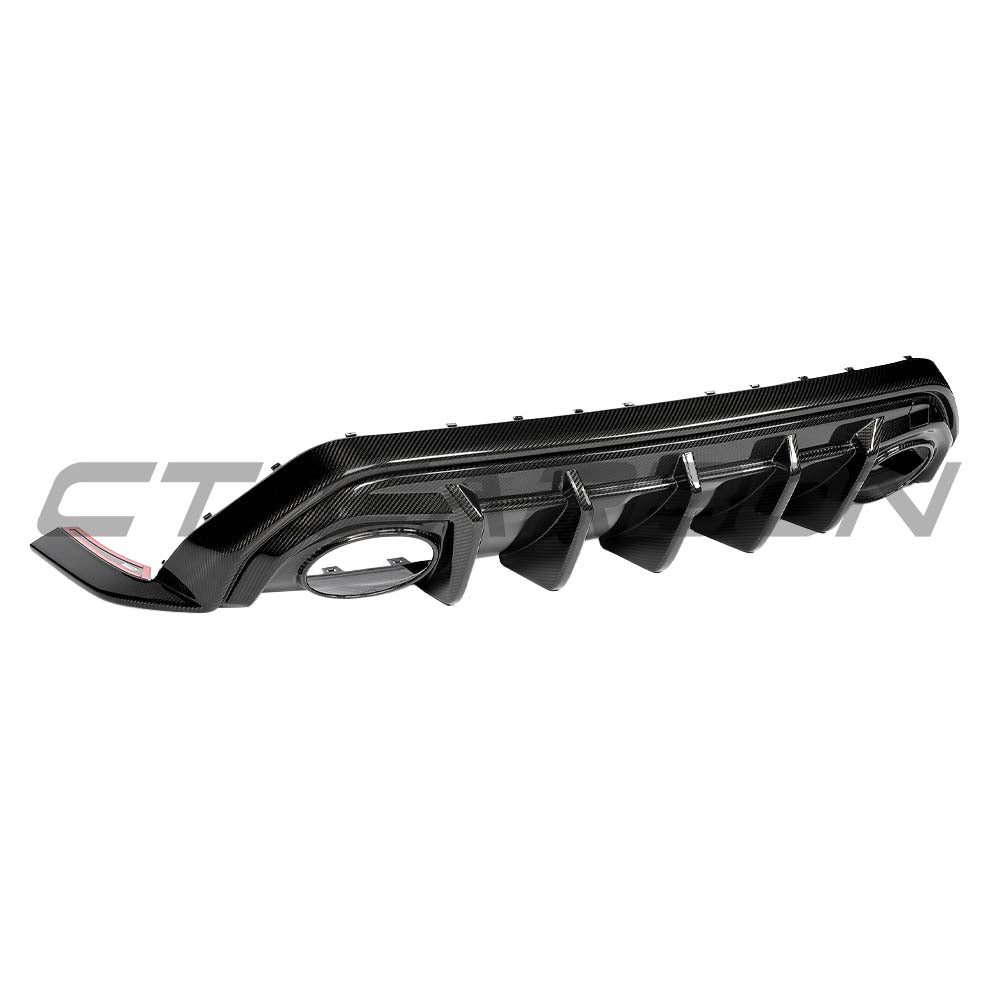 Full car carbon fiber kit for Audi RS3 8Y 2025+ facelift saloon by CT Design V2, showing detailed carbon fiber components.