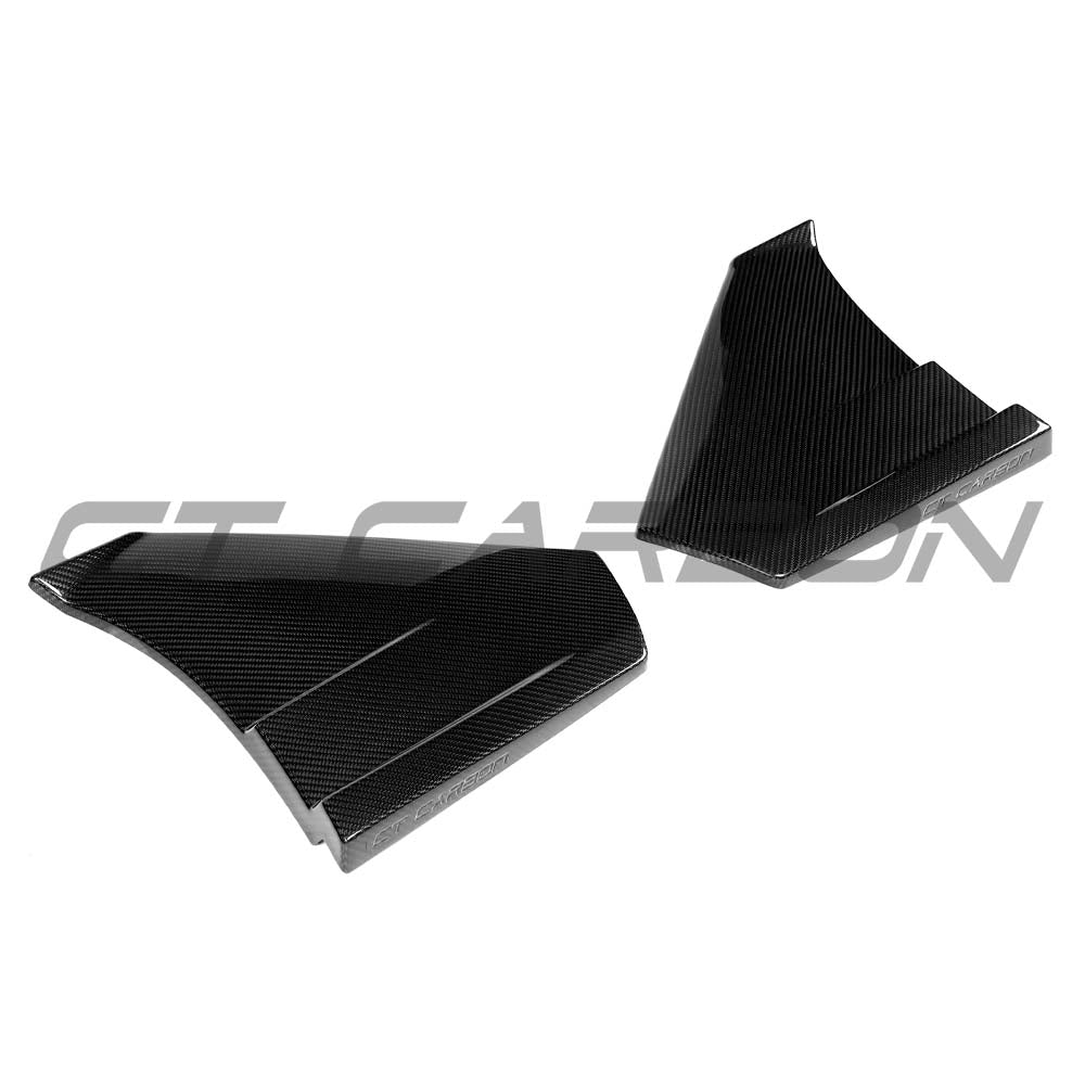 Lamborghini Revueltto carbon fibre side skirts by CT Carbon, showcasing sleek, lightweight automotive door trim with a textured finish.