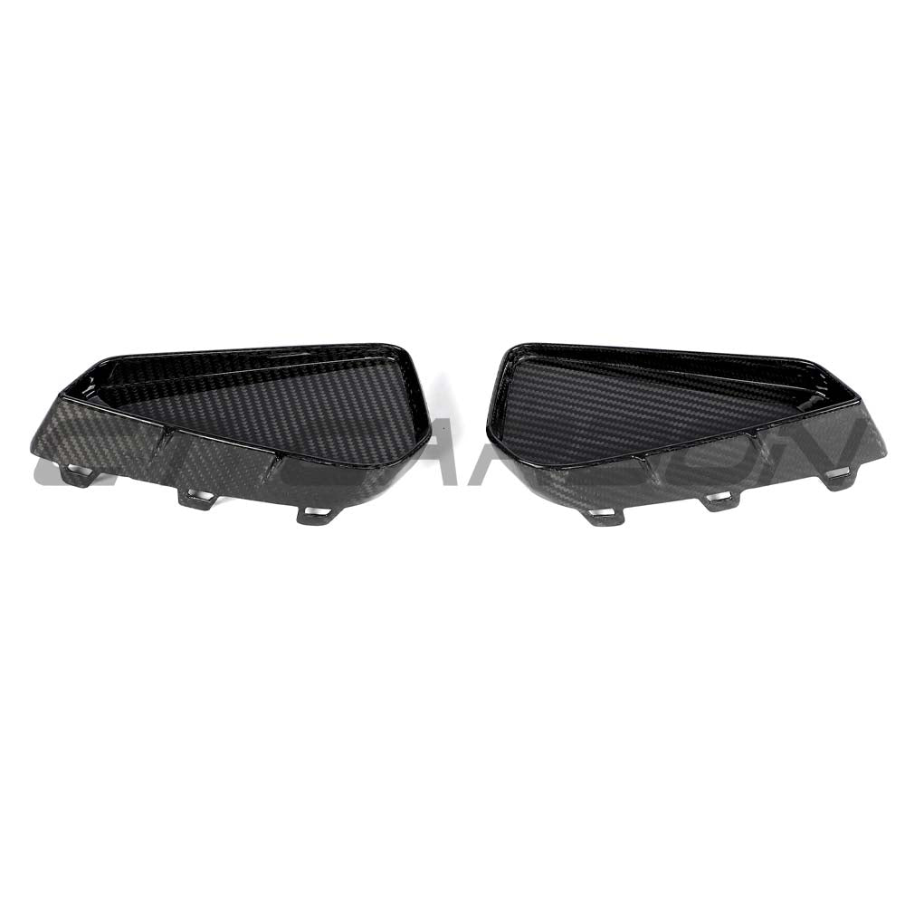CT Carbon Audi RS3 8Y 2025+ carbon fiber rear reflector delete accessory, showcasing sleek carbon fiber finish on the rear of the car.