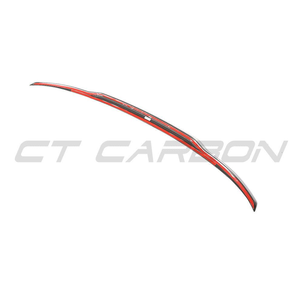 BMW X5/X5M F15/F85 2014-2018 carbon fiber middle spoiler by CT Carbon, shown installed on the vehicle's rear.