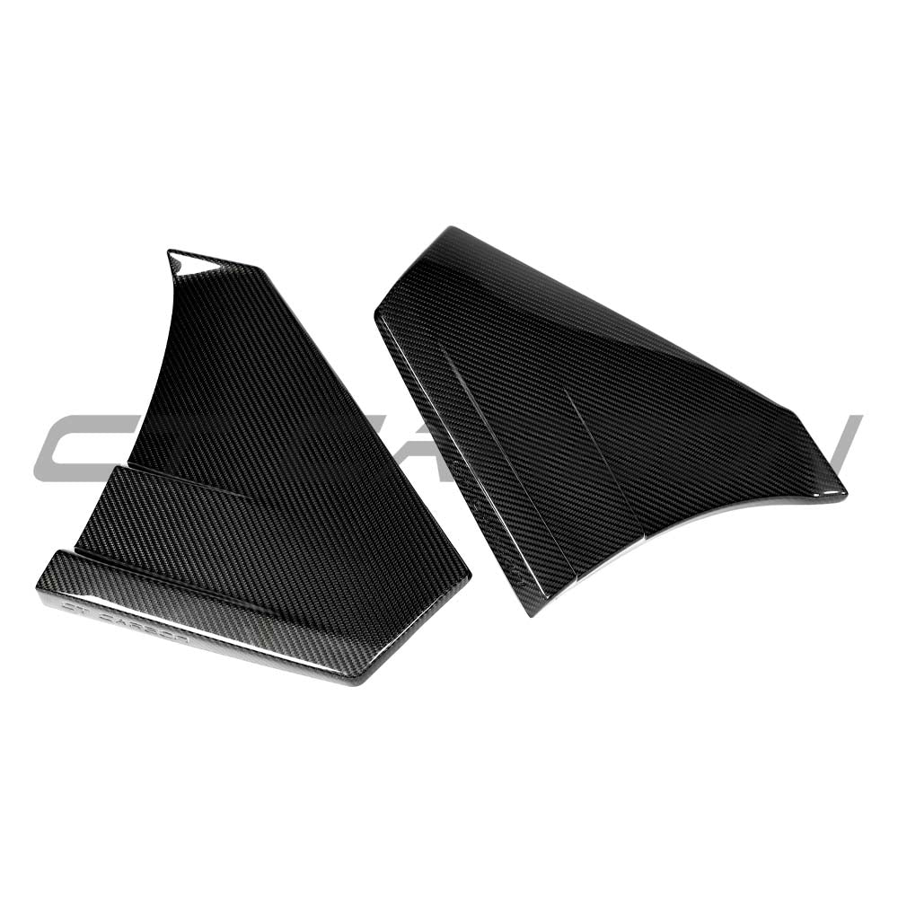 Lamborghini Revueltо carbon fibre door trim side skirt by CT Carbon, showcasing sleek black carbon fibre finish and aerodynamic design.