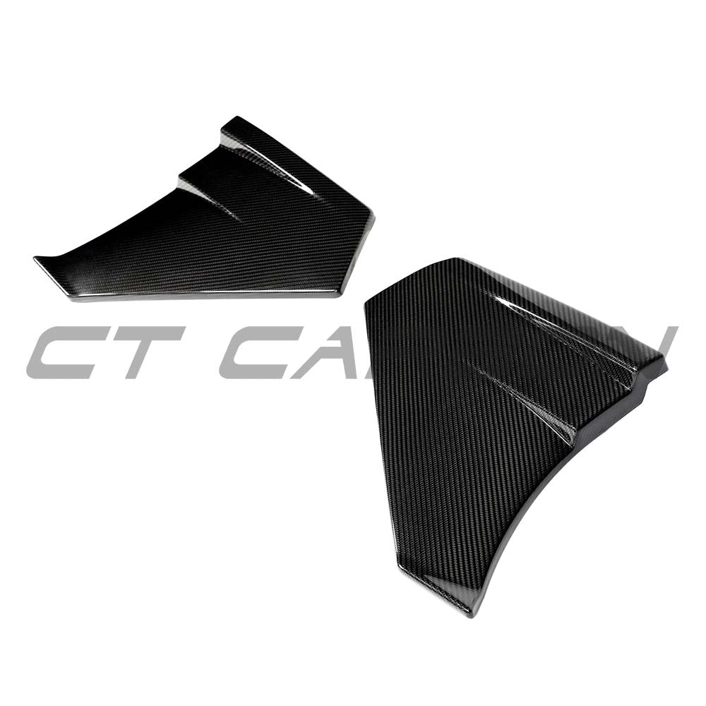 Lamborghini Revueltto carbon fibre side skirts by CT Carbon, showcasing sleek, textured door trim design for enhanced vehicle aesthetics.