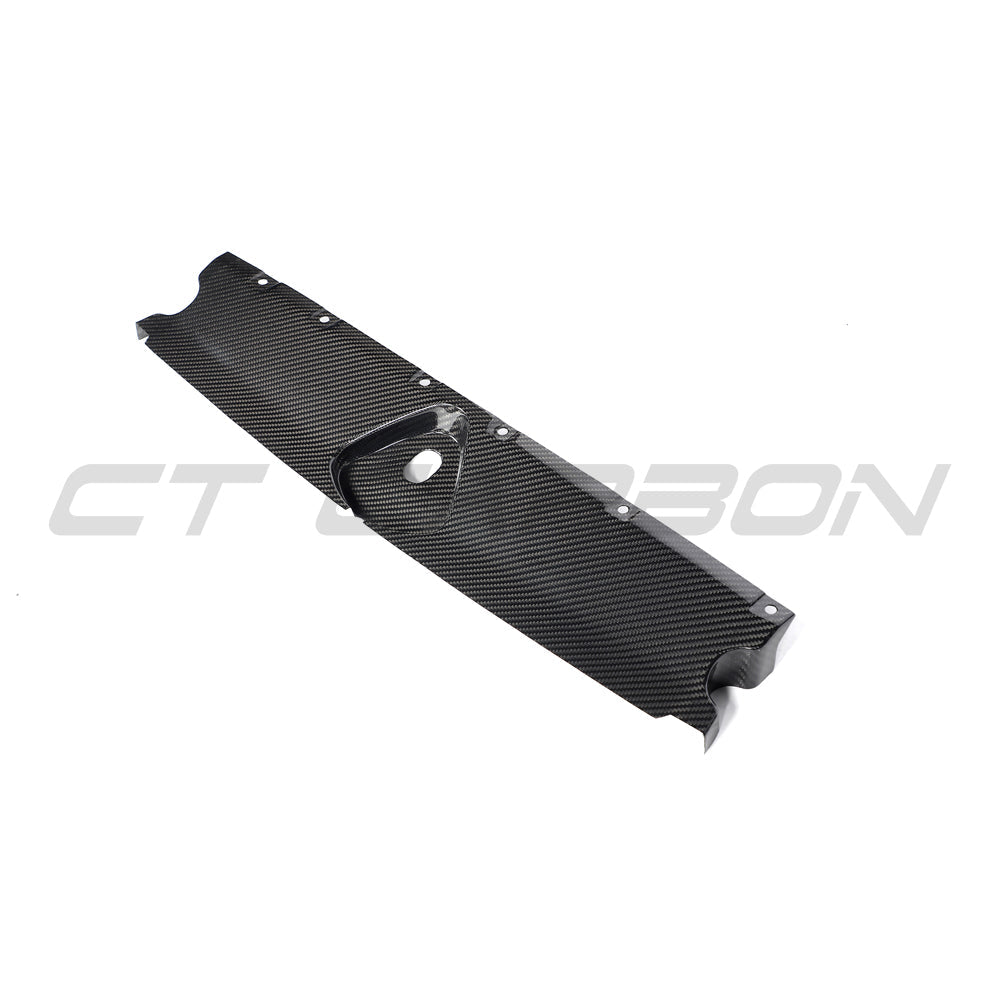 CT Carbon Audi RS3 8Y 2020+ carbon fibre engine cover kit, showing sleek textured covers on engine components.