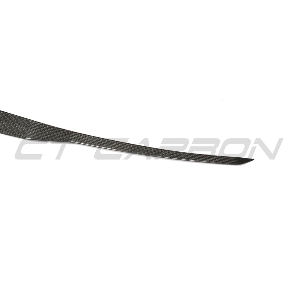 BMW X5/X5M F15/F85 2014-2018 CT Carbon middle spoiler V2, carbon fiber automotive accessory, shown on vehicle exterior.