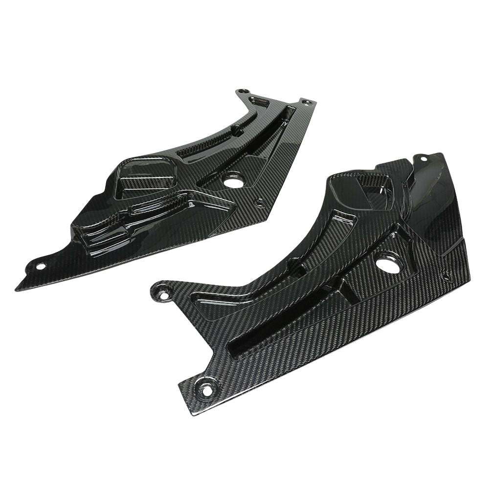 BMW M3 M4 G80 G81 G82 G83 Carbon Fibre Headlight Cover by CT Carbon, showcasing sleek black carbon fiber headlight protection accessory.