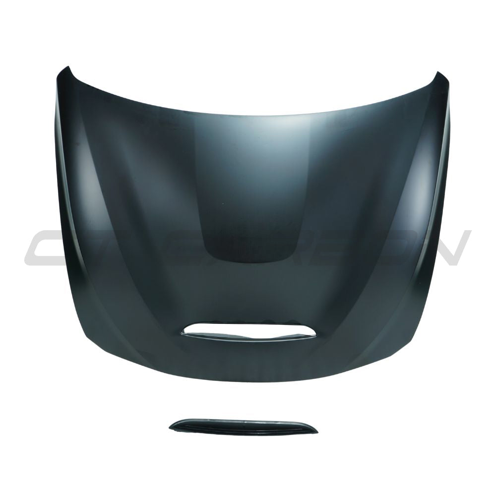 BMW 3 & 4 Series F30/F32/F33 2012-2019 CT Carbon aluminum bonnet, close-up view of the lightweight car hood.