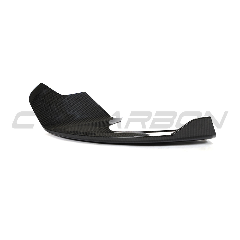 CT Carbon MCLAREN 570S & GT carbon fibre corner splitters installed on the car's front corners, enhancing aerodynamics and style.
