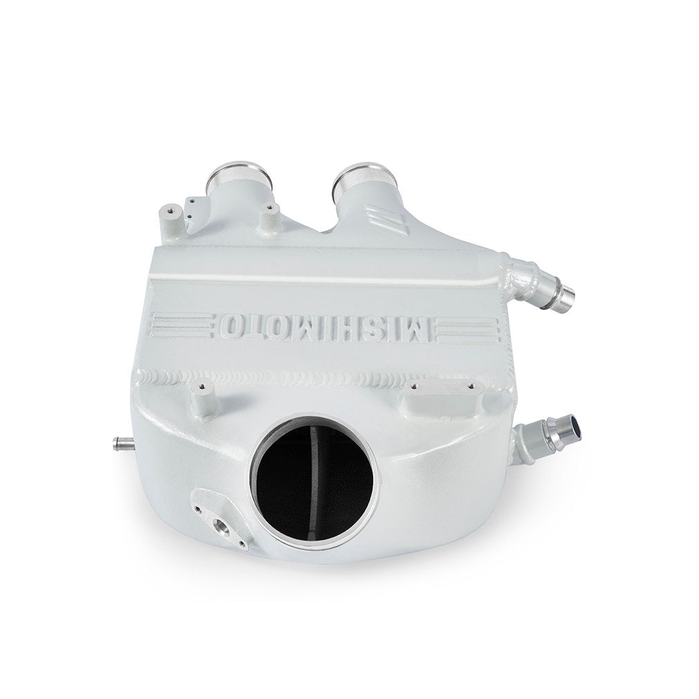 MISHIMOTO performance air-to-water intercooler in color-matched finish for BMW F8X M3 M4 2015-2020, engine part on white background