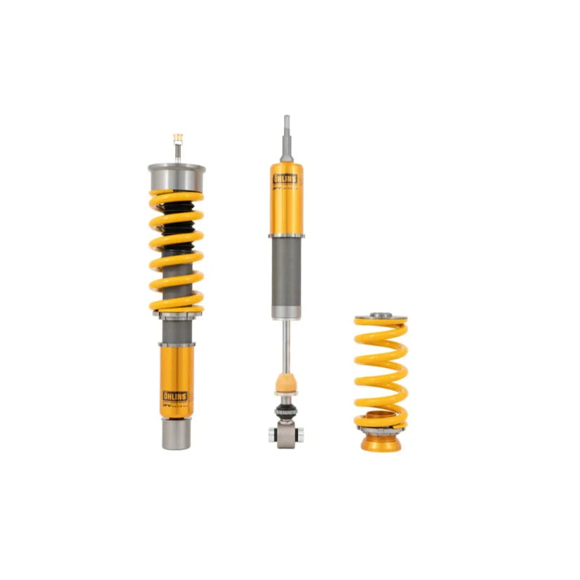 Ohlins Road & Track Coilovers DFV 1-way for Audi A5 S5 RS5 B9 16+, showcasing the coilover suspension components.