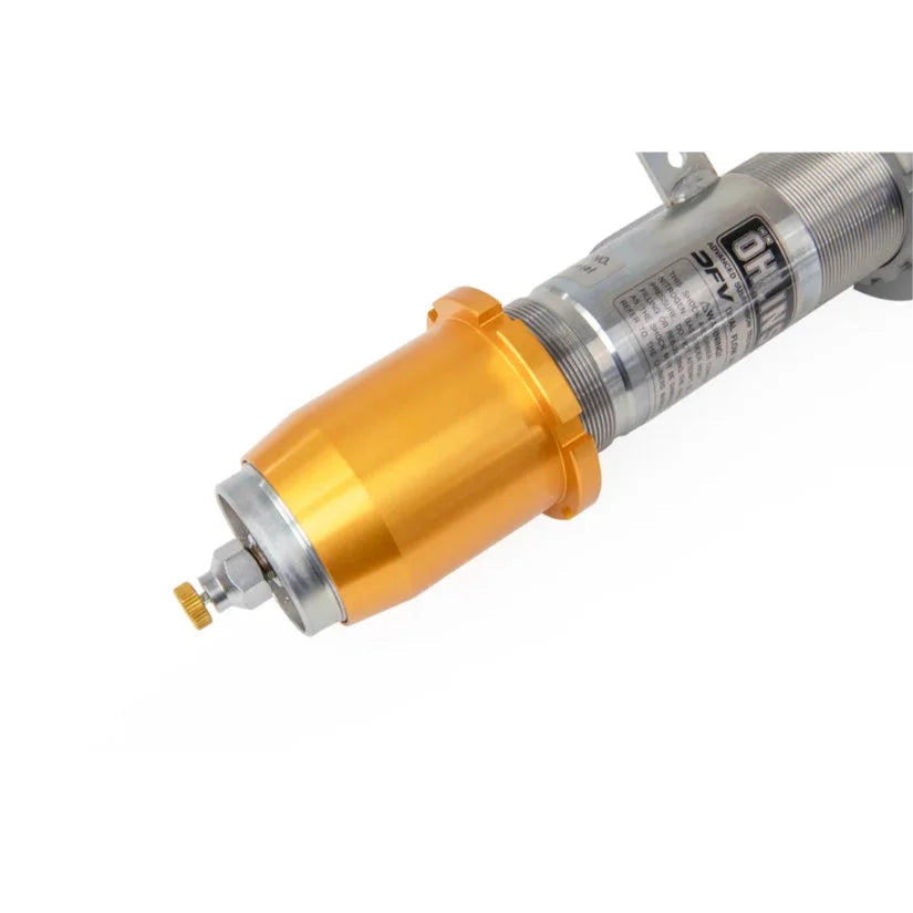 Ohlins Road & Track Coilovers DFV 1-way for BMW M2 G87 23+, showing the coilover suspension with adjustable components.