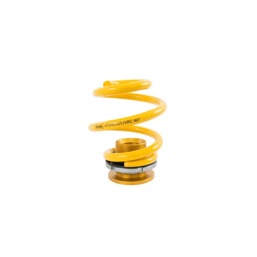 Ohlins Road & Track Coilovers DFV 1-way for BMW M3 E46 2001-2006, showing adjustable coilover units with TUV approval