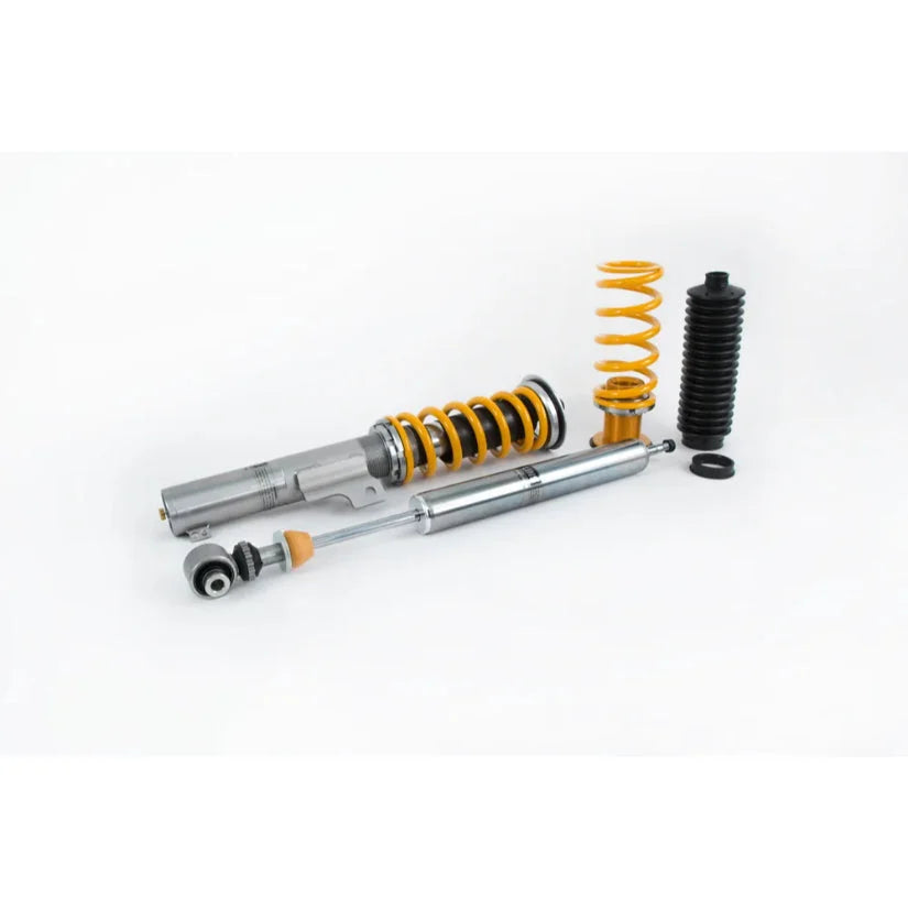 Ohlins Road & Track Coilovers DFV 1-way for Seat Leon Cupra 5F 2012-2020, TUV approved, showing the coilover suspension with adjustable components.