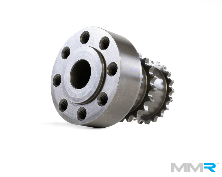 MMX Performance single-piece crank hub upgrade for BMW S55 and N55 engines, high-performance engine part.