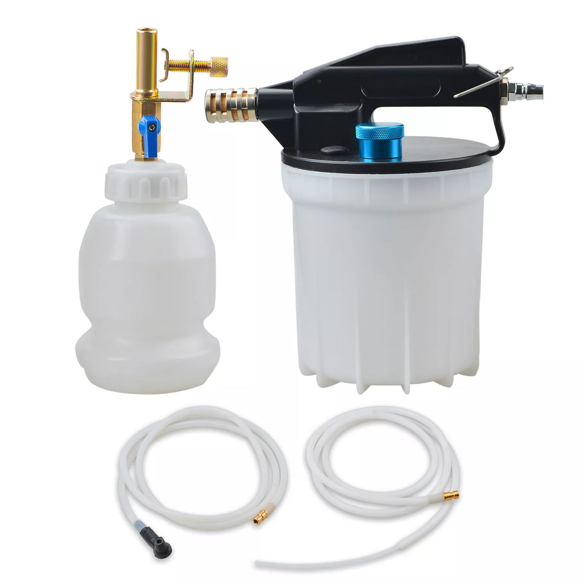 Laser Tools Brake Bleeder Kit for vacuum-assisted brake bleeding, includes hoses, fittings, and tools for vehicle brake maintenance.