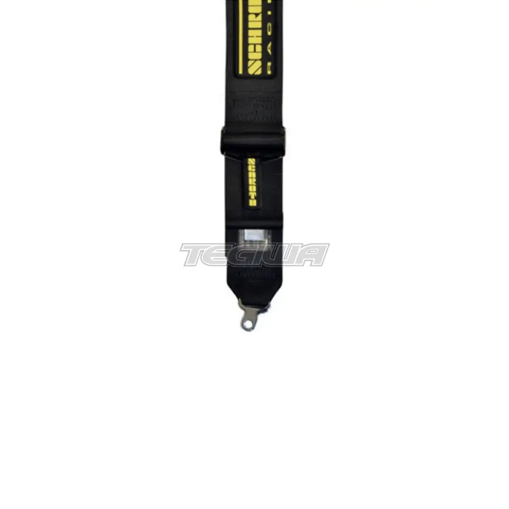 Schroth Racing Pull Tab accessory in black with red accents, designed for racing harness adjustment and safety.