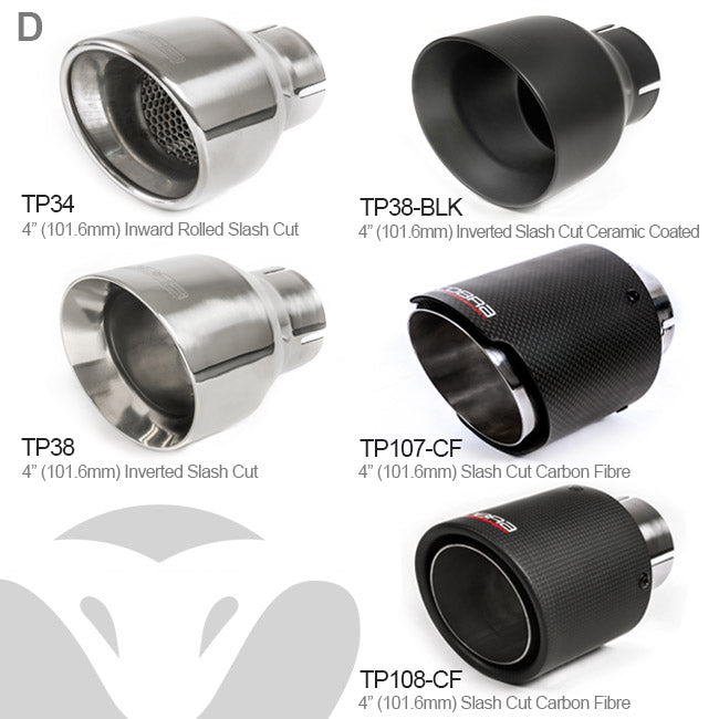Cobra Sport Audi TT Mk2 2.0 TFSI Quattro cat-back exhaust with twin tailpipes and polished stainless steel finish.