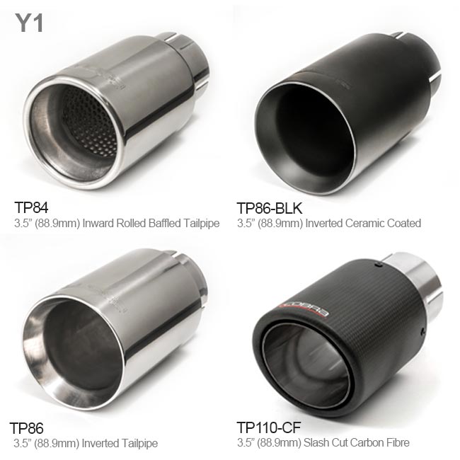 Cobra Sport BMW M3 F80 3-inch valved secondary cat back performance exhaust with dual tailpipes and polished finish