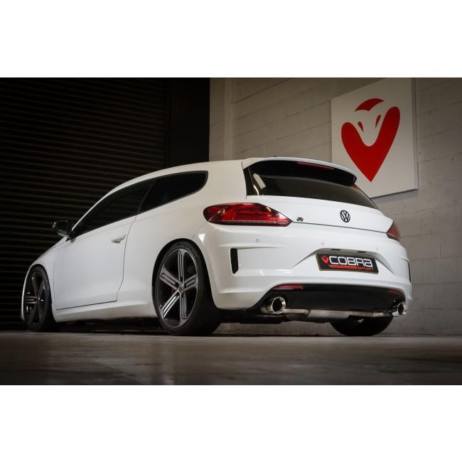 Cobra Sport VW Scirocco R 2.0 TSI cat back performance exhaust system installed on a 2009-2018 model.