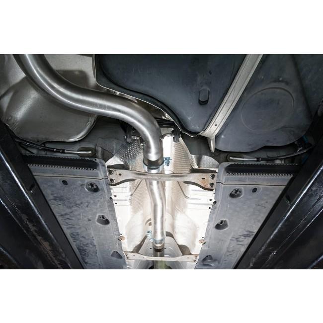 Cobra Sport VW Golf GT MK6 2.0 TDi 140PS cat back performance exhaust with dual tailpipes, designed for GTI style upgrade.