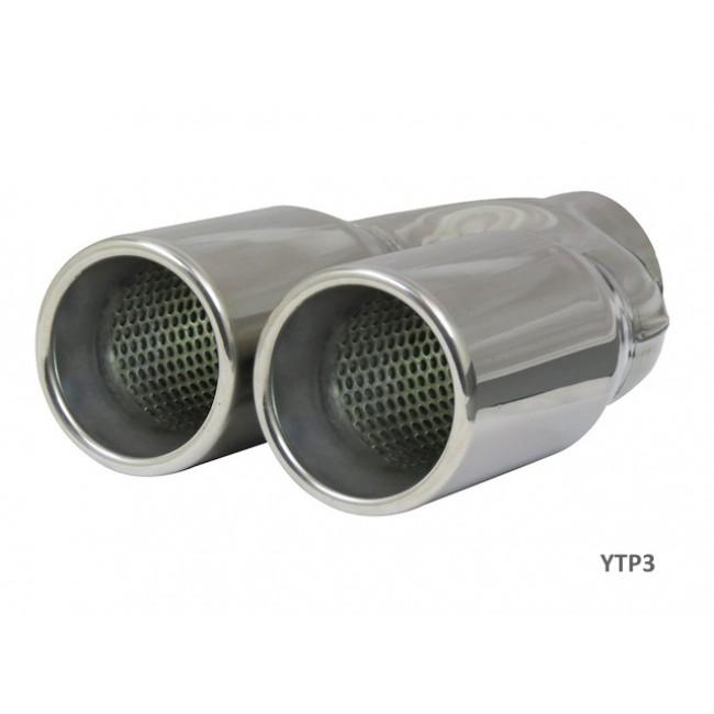 Cobra Sport BMW E46 316i/318i cat back performance exhaust system installed on a vehicle, showcasing the exhaust pipe and muffler.