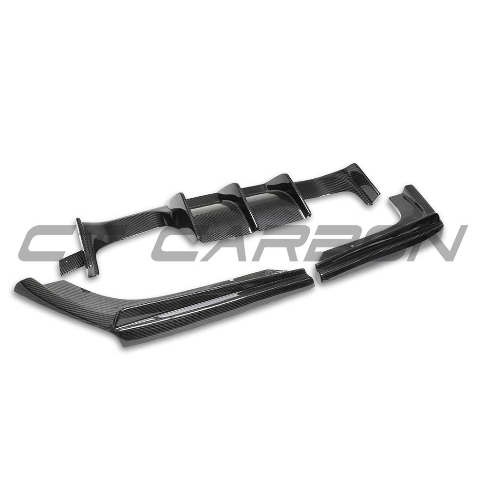BMW M3 M4 F80 F82 F83 2014-2020 CT Carbon dry carbon diffuser, sporty aerodynamic rear car accessory, V7 model