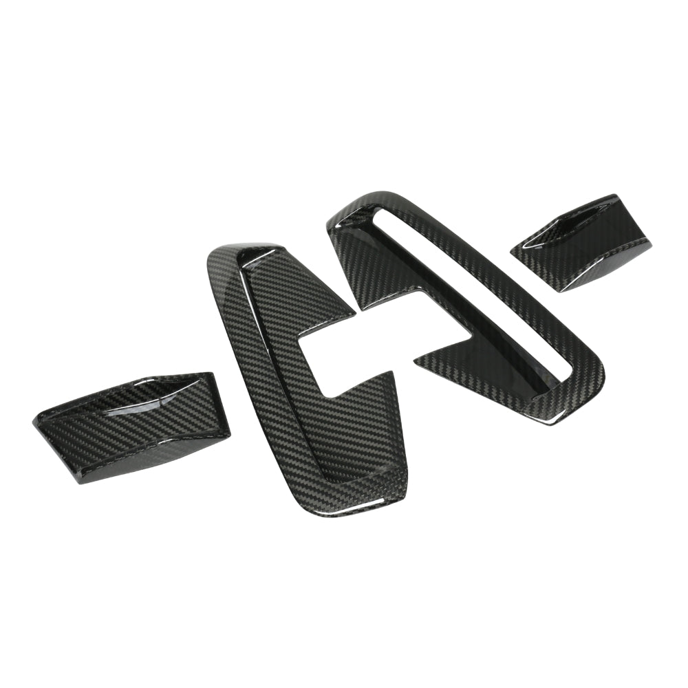 Set of four BMW 4 Series G22/G23 carbon fiber vent accessories by CT Carbon, designed to enhance vehicle interior or exterior appearance.