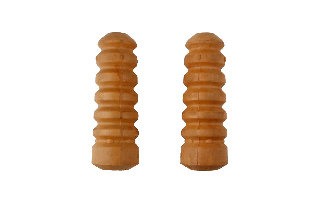 Bilstein B1 rear bump stops and dust covers for Volkswagen Golf III Variant, part number 11-104322, shown in the image.
