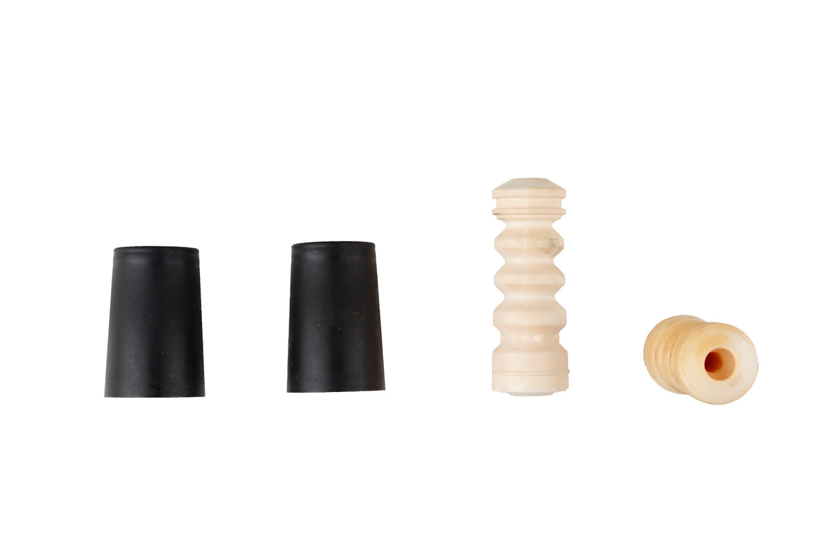 Bilstein B1 rear bump stops and dust covers for Volkswagen Polo and SEAT Ibiza IV, vehicle suspension components.