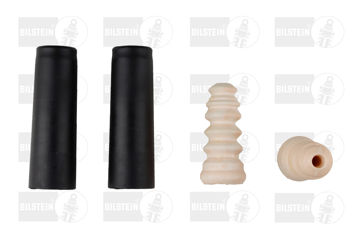 Bilstein B1 rear bump stops and dust covers for Volkswagen Golf IV, part number 11-115755, shown on a vehicle suspension system.