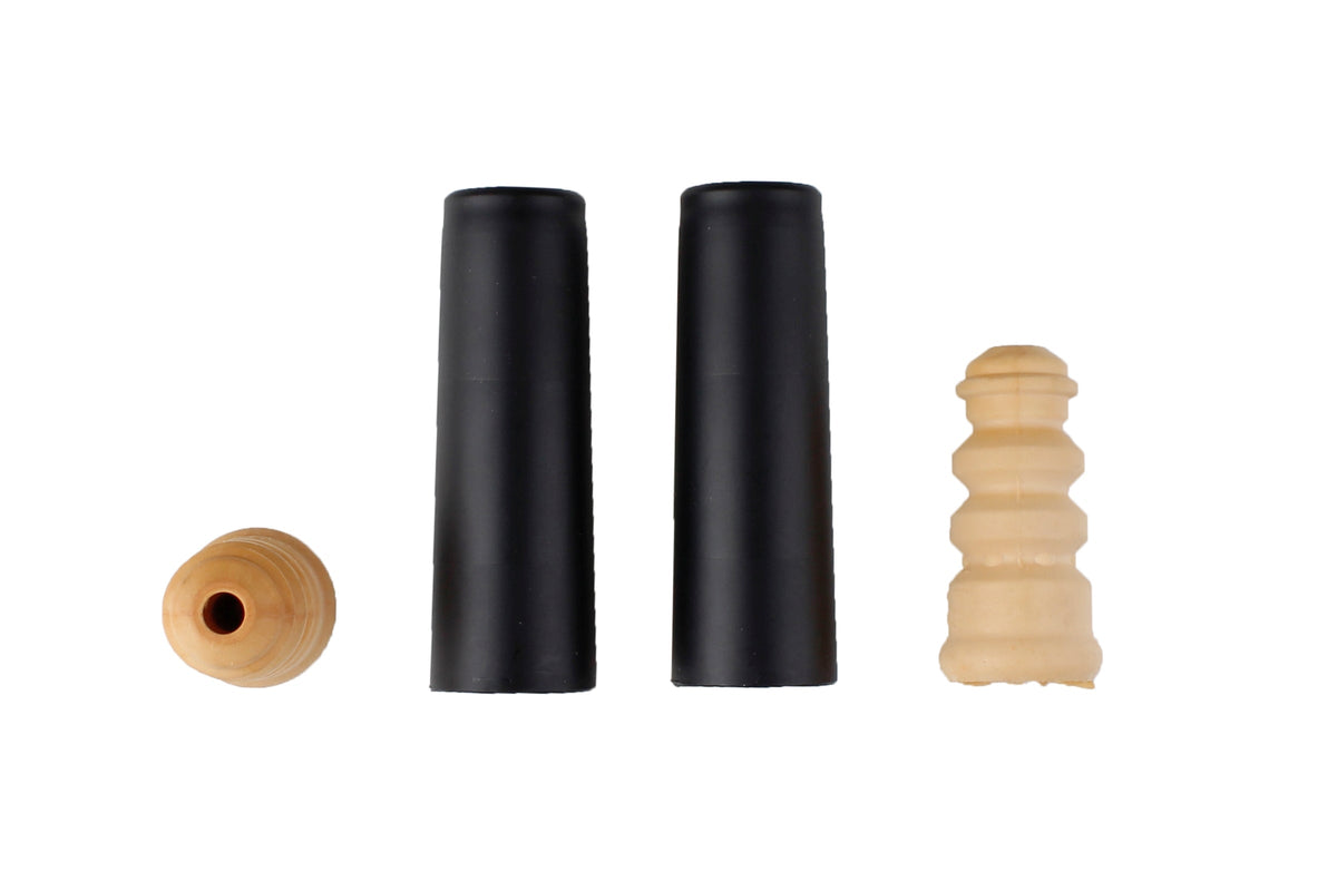 Bilstein B1 rear bump stops and dust covers for Renault Clio II and Volkswagen Lupo, visible in the image.