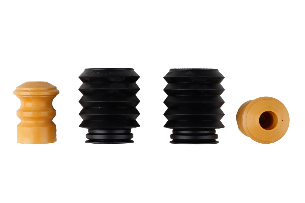 Bilstein B1 front bump stops and dust covers for BMW 5 Series E39, E60, E61, vehicle suspension components.