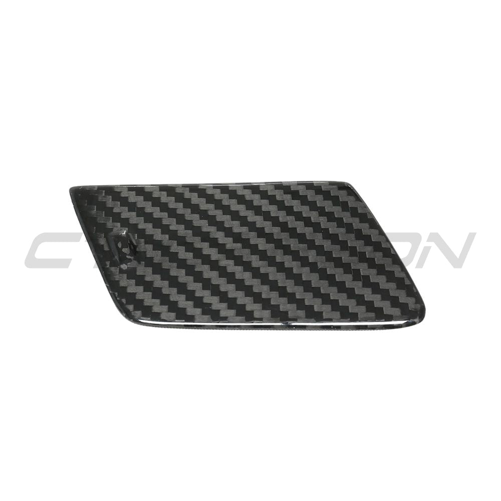 BMW X3M/X4M F97/F98 LCI 2022+ Carbon Fibre Front Bumper Middle Trim by CT Carbon, close-up view showing textured finish.