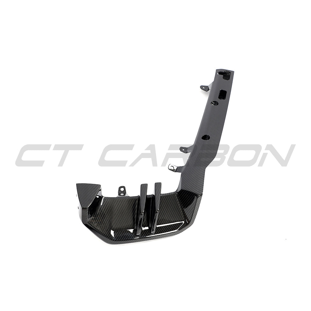 BMW 5 Series G60 and i5 2023 carbon fibre diffuser by CT Carbon, showcasing sleek aerodynamic design and high-quality material.