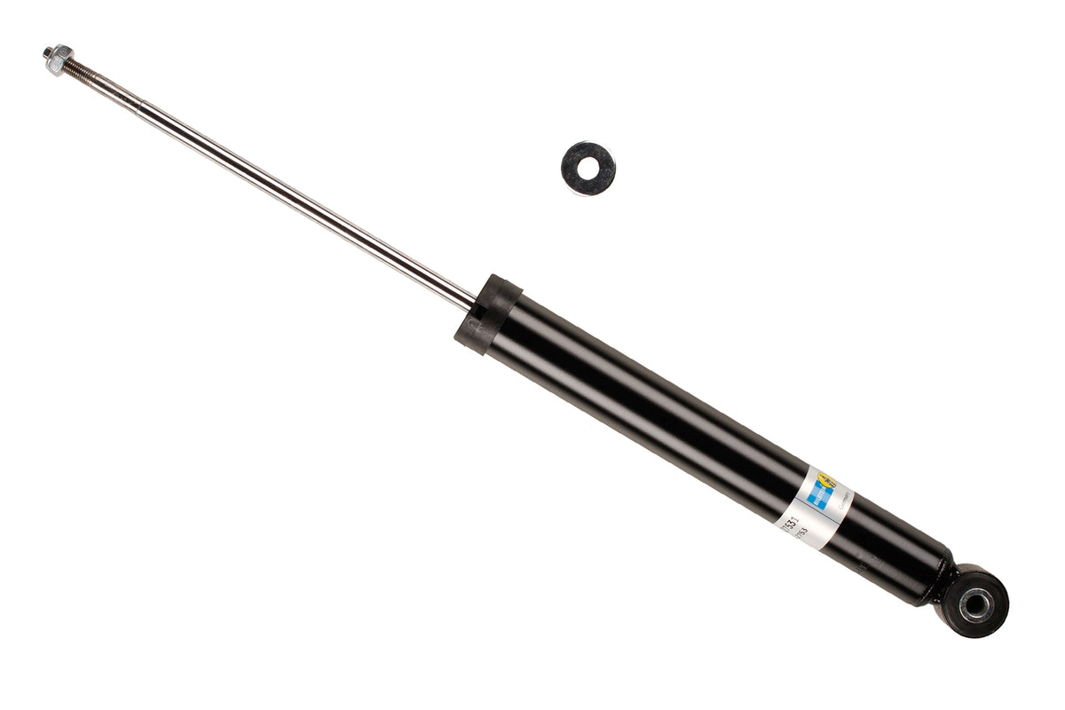 Bilstein B4 rear shock absorber for BMW 3 Series E36, showcasing the black metal shock unit with mounting components.