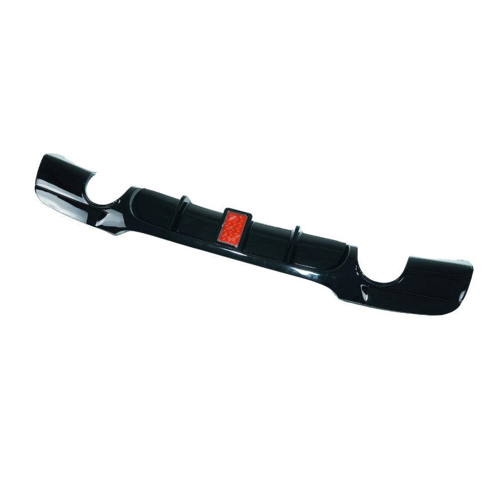 BMW 3 Series E90/E91 2005-2011 GT Carbon gloss black LED diffuser with dual exit for rear bumper.