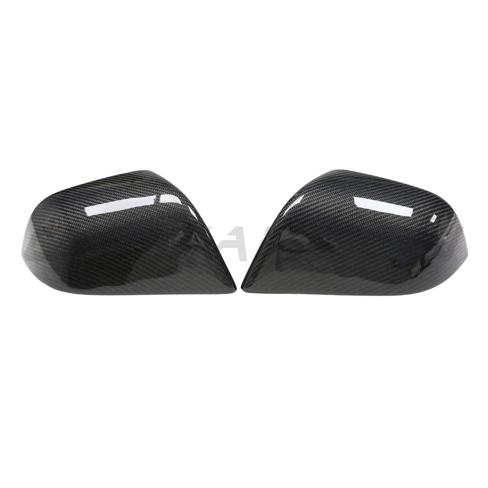Tesla Model 3 2017-2023 CT Carbon carbon fiber side mirror accessories on the car with sleek finish and detailed design